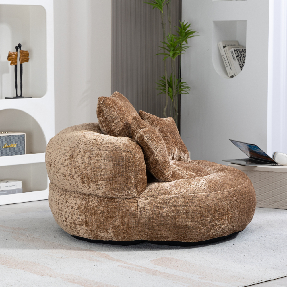 Lazy Sofa Durable Comfort Lounger High Back Bean Bag Chair Couch With Three Pillows for Adults and Kids, Indoor & Outdoor,  Single Gaming Sofa Chair For Bedroom,Office Living room