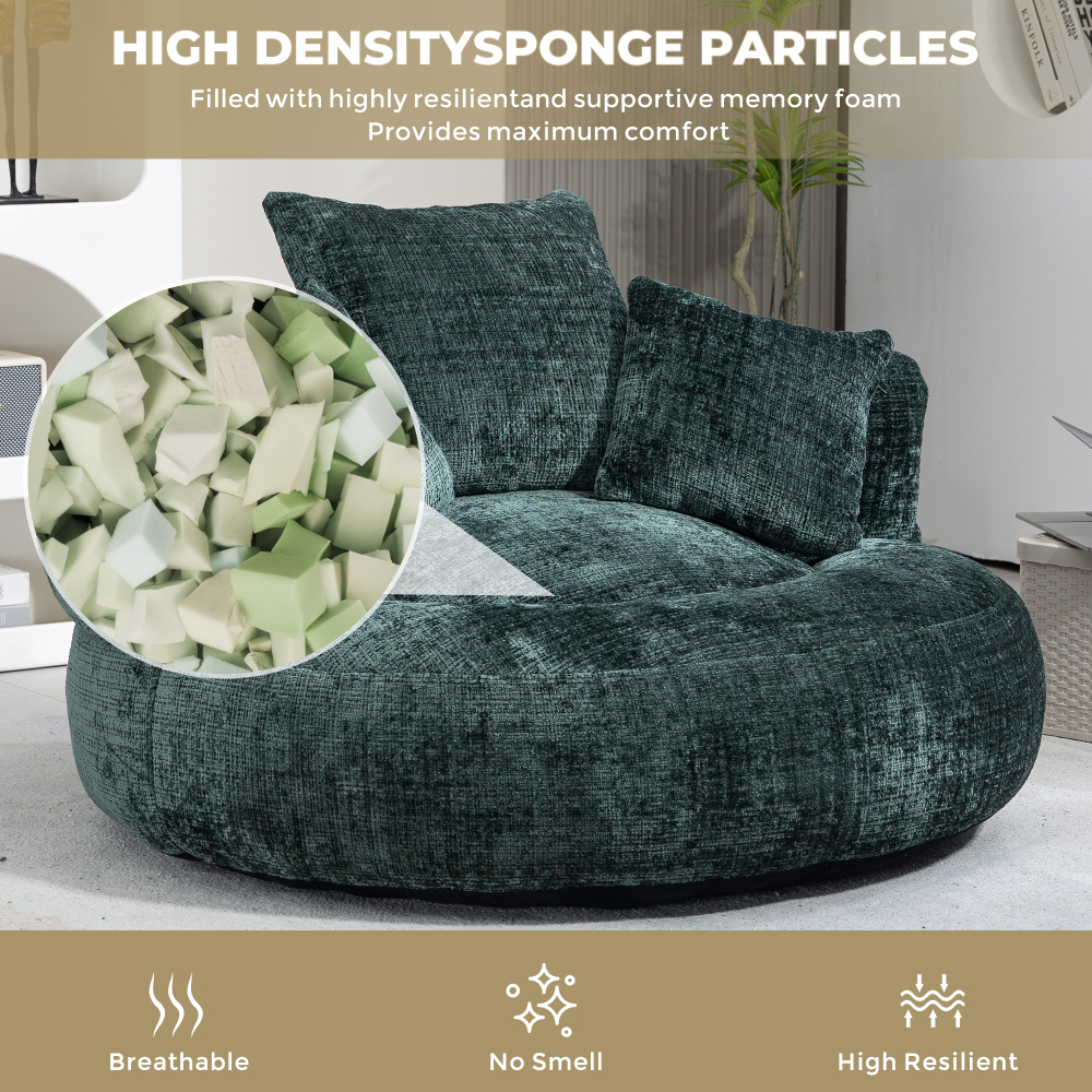 Lazy Sofa Durable Comfort Lounger High Back Bean Bag Chair Couch With Three Pillows for Adults and Kids, Indoor & Outdoor,  Single Gaming Sofa Chair For Bedroom,Office Living room