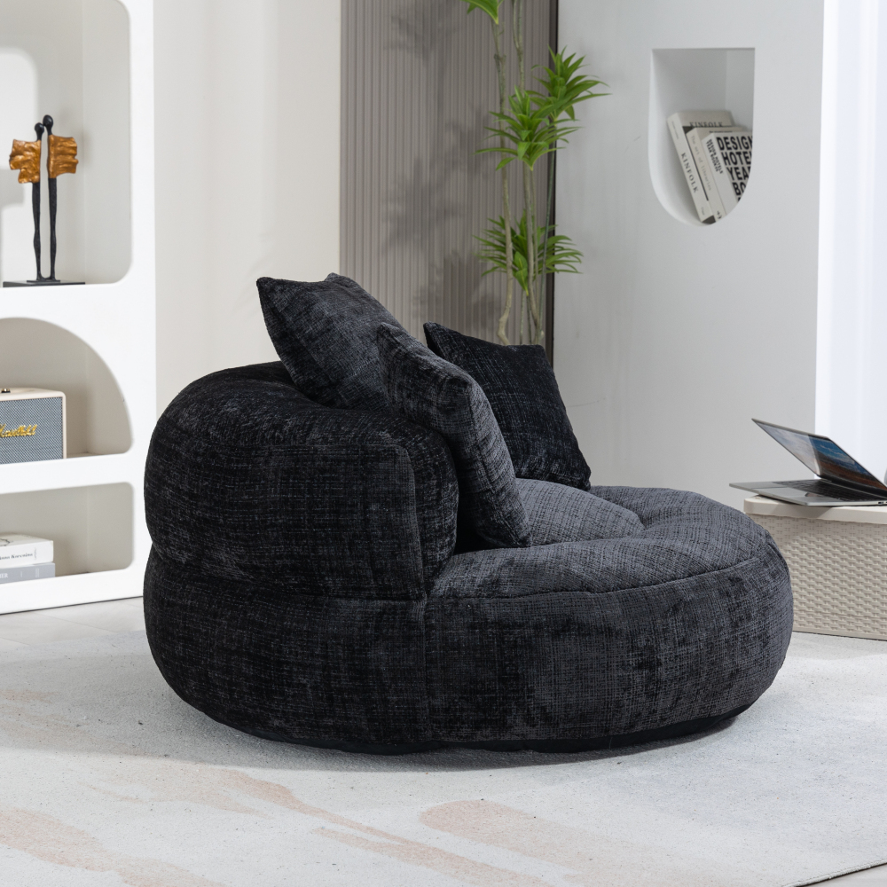 Lazy Sofa Durable Comfort Lounger High Back Bean Bag Chair Couch With Three Pillows for Adults and Kids, Indoor & Outdoor,  Single Gaming Sofa Chair For Bedroom,Office Living room