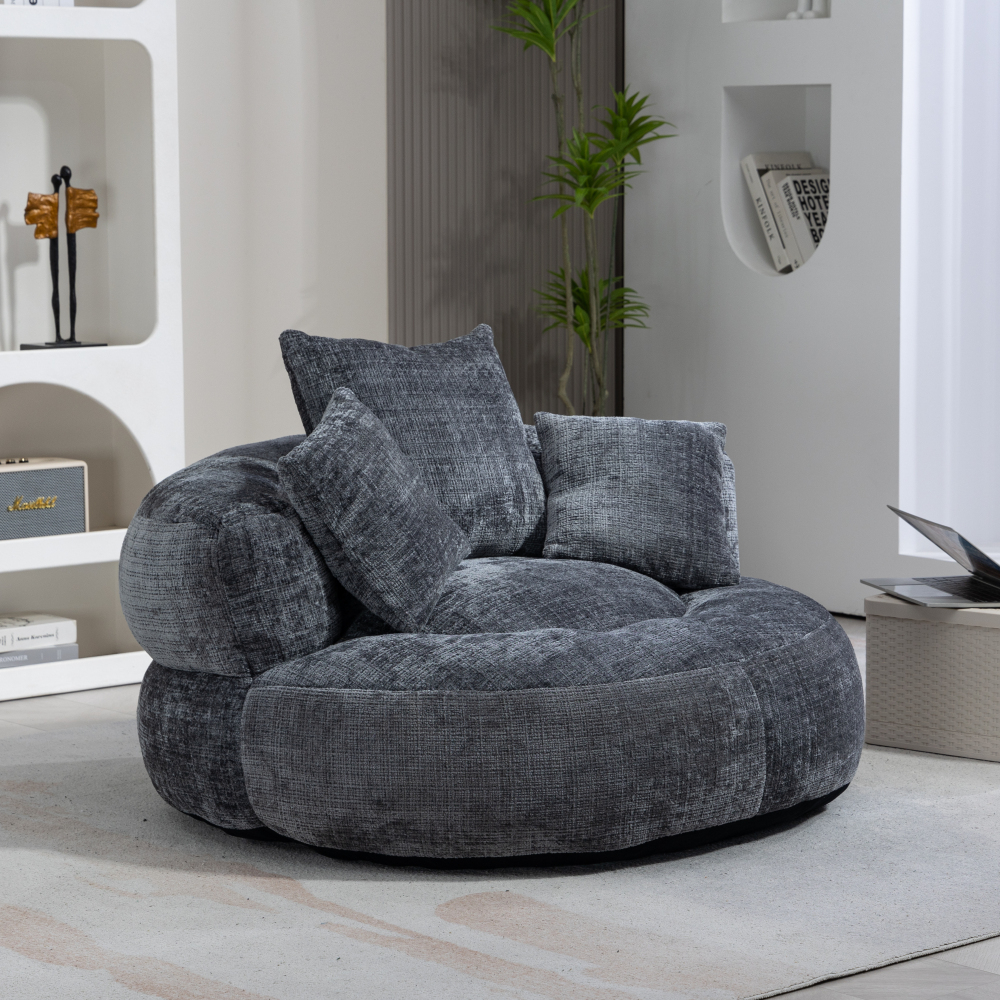 Lazy Sofa Durable Comfort Lounger High Back Bean Bag Chair Couch With Three Pillows for Adults and Kids, Indoor & Outdoor,  Single Gaming Sofa Chair For Bedroom,Office Living room