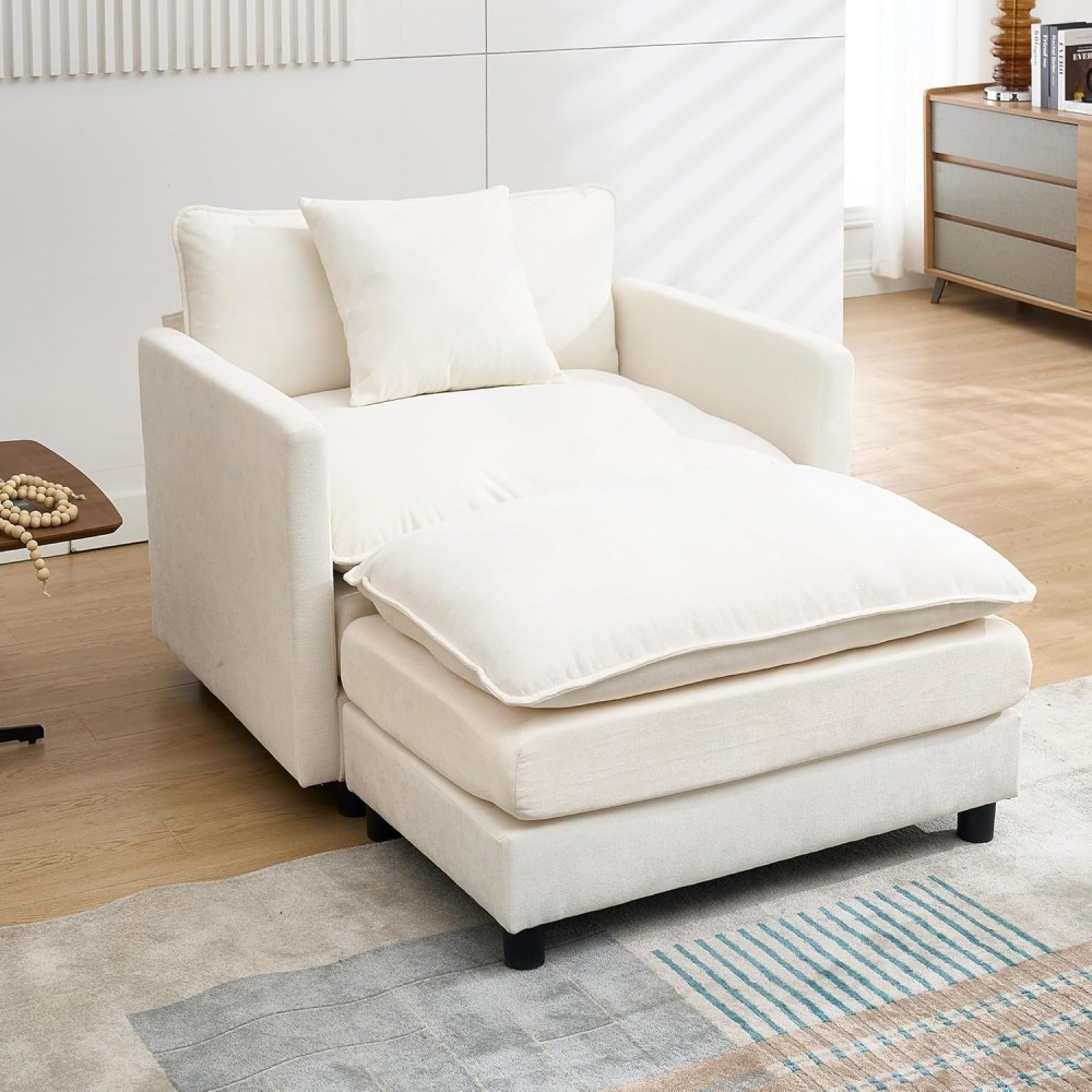 Modular Convertible Sectional Couch, 5 Seat U Shaped Couch Sofa Reversible Chaise Sectional Sofa Deep Seat Cloud Couch Chenille for Home, Apartment, Dorm Living Room