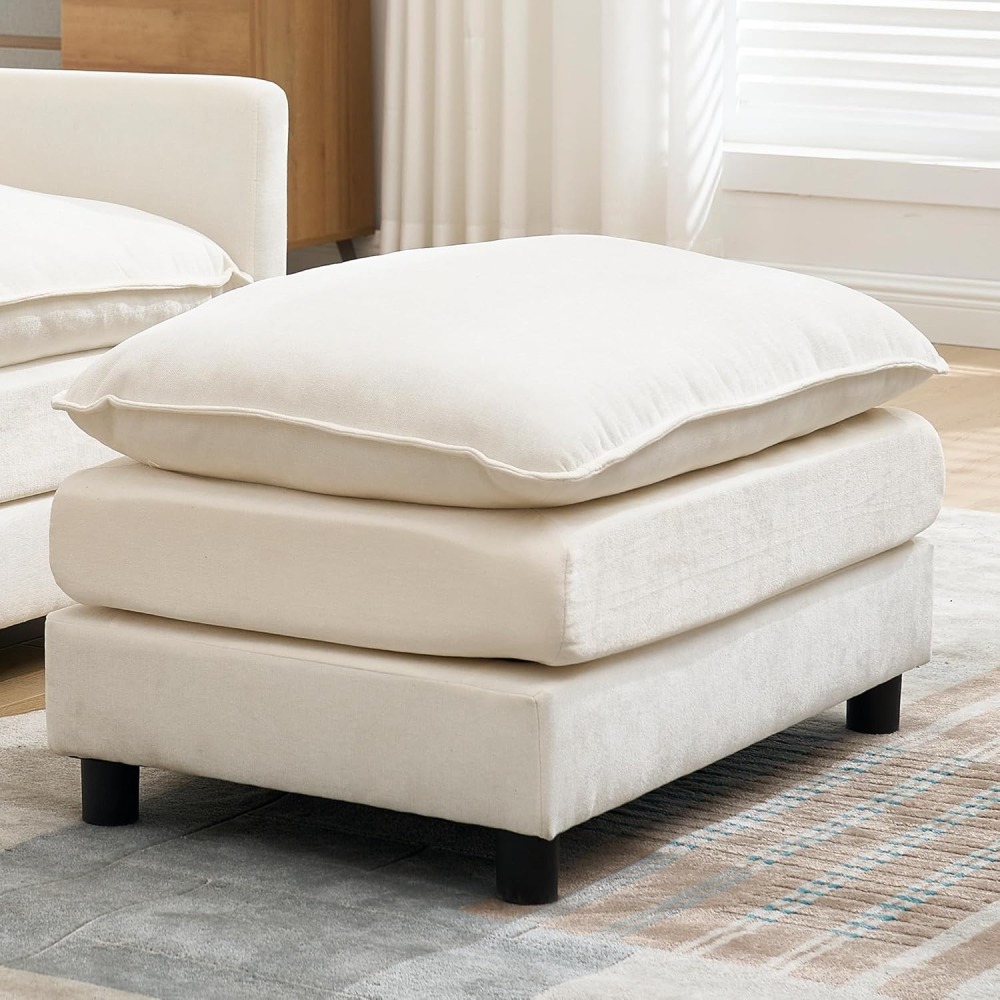 Modular Convertible Sectional Couch, 5 Seat U Shaped Couch Sofa Reversible Chaise Sectional Sofa Deep Seat Cloud Couch Chenille for Home, Apartment, Dorm Living Room