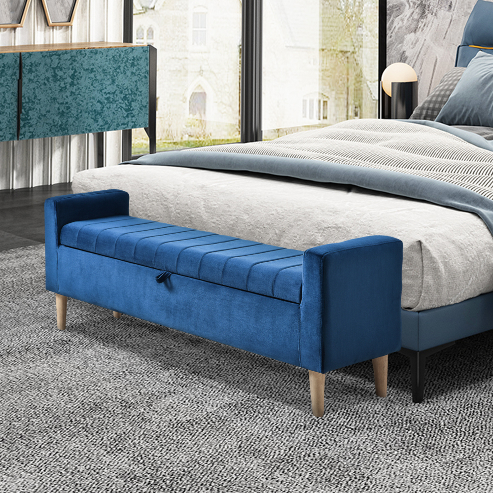 48'' Storage Ottoman Bench, Bench with Storage, for Entryway, Bedroom, Living Room 