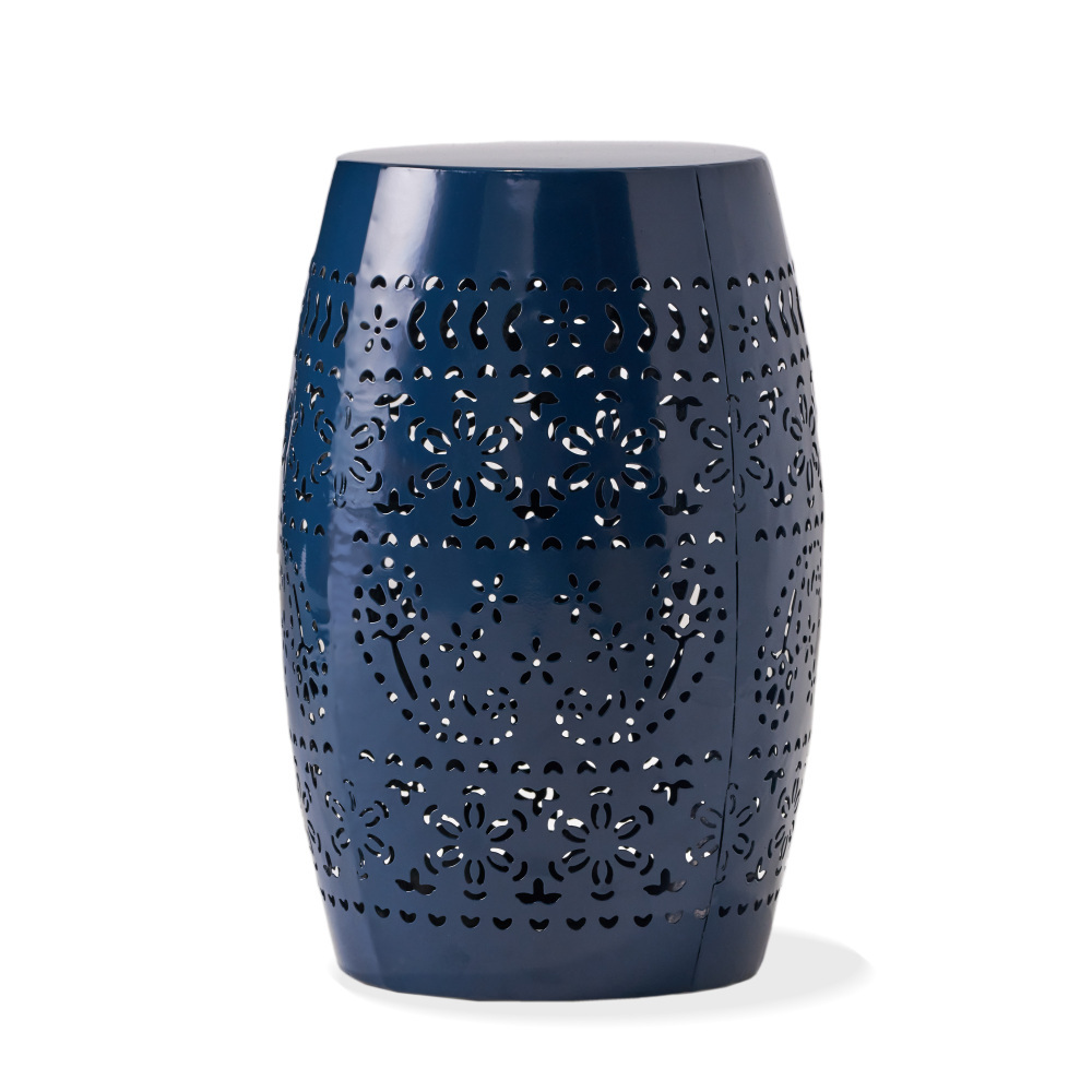 12INCH Rounded METAL FRAME LACE CUT SIDE TABLE – Perfect for Sofa, Hallway & More!