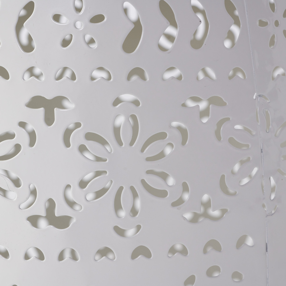 12INCH Rounded METAL FRAME LACE CUT SIDE TABLE – Perfect for Sofa, Hallway & More!