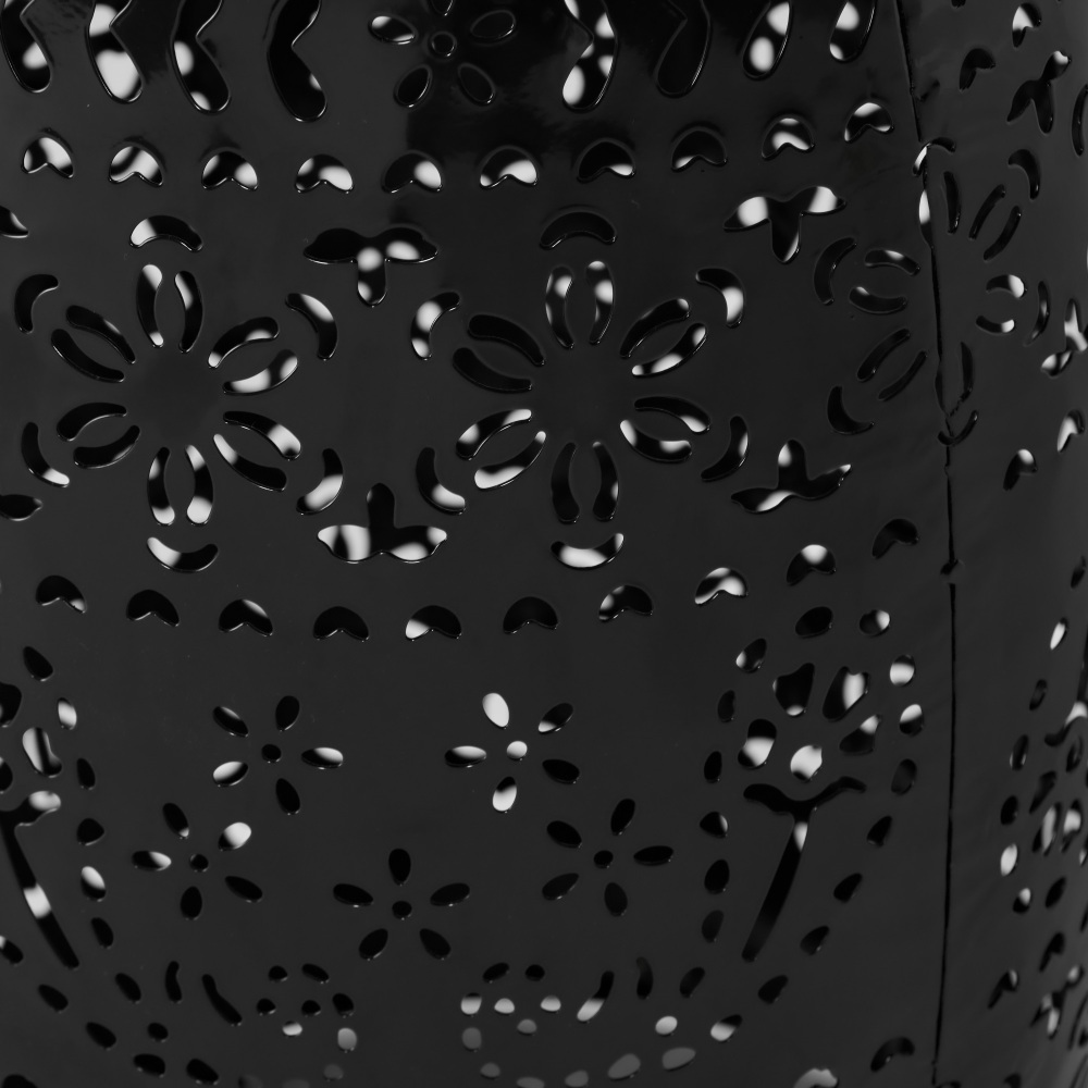 12INCH Rounded METAL FRAME LACE CUT SIDE TABLE – Perfect for Sofa, Hallway & More!