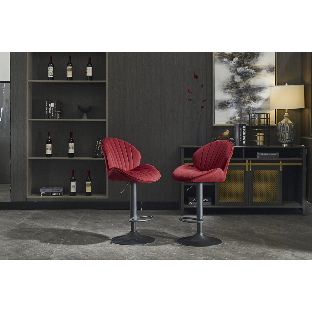 Bar Stools Set of 3, Modern Swivel Bar Chairs, Adjustable PU Leather Upholstered Barstools Counter Height with Square Open Back for Bar, Kitchen Island, Dining Room