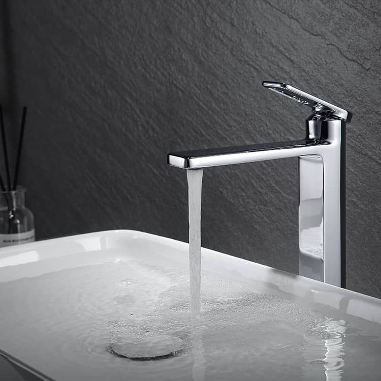 Chrome ZORN tall wash basin mixer tap – F51002-1