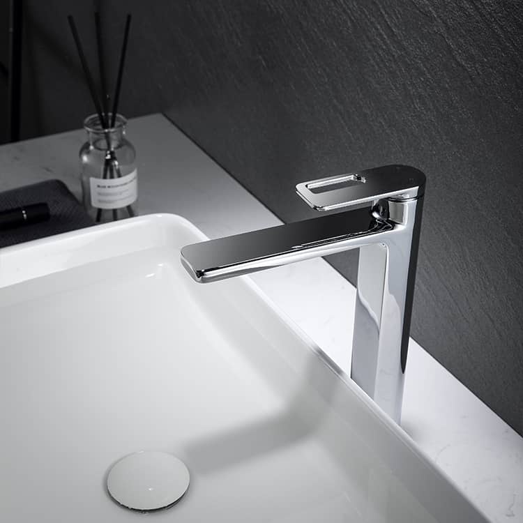 Chrome ZORN tall wash basin mixer tap – F51002-1