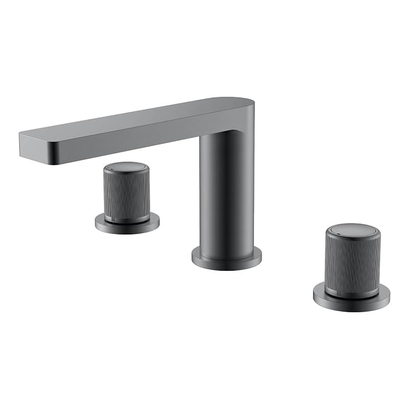 Chrome ZORN double handles wash basin mixer faucet – F51055-1