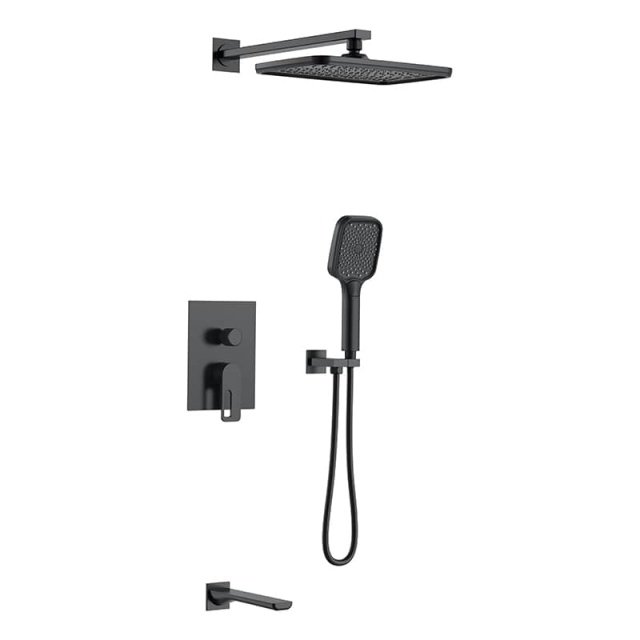 Chrome zorn 3 function wall-in shower set– S50011-A-1