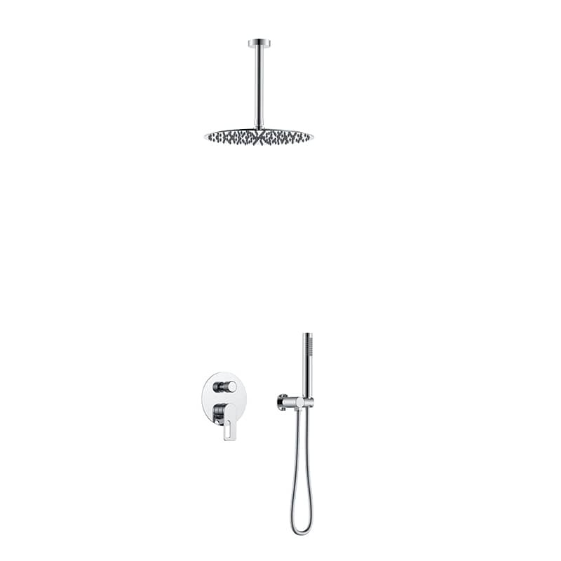Chrome zorn 2 function wall-in shower set– S50011-C-1