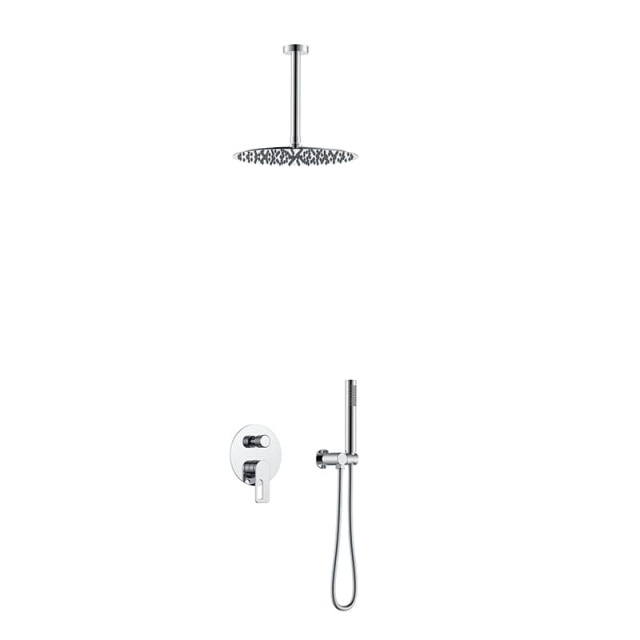 Chrome zorn 2 function wall-in shower set– S50011-C-1