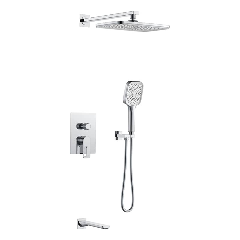 Chrome zorn 3 function wall-in shower set– S50011-A-1