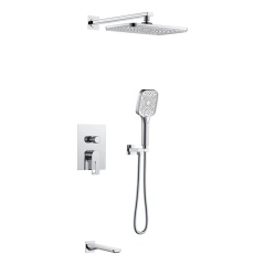 Chrome zorn 3 function wall-in shower set– S50011-A-1