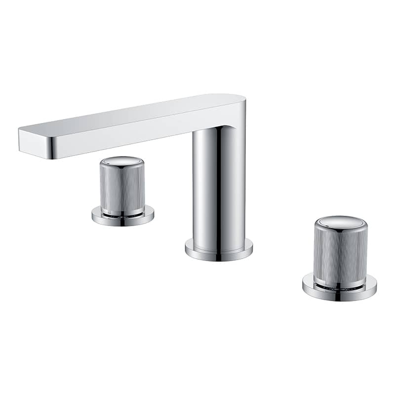 Chrome ZORN double handles wash basin mixer faucet – F51055-1