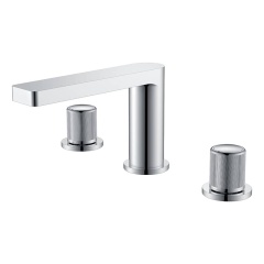Chrome ZORN double handles wash basin mixer faucet – F51055-1