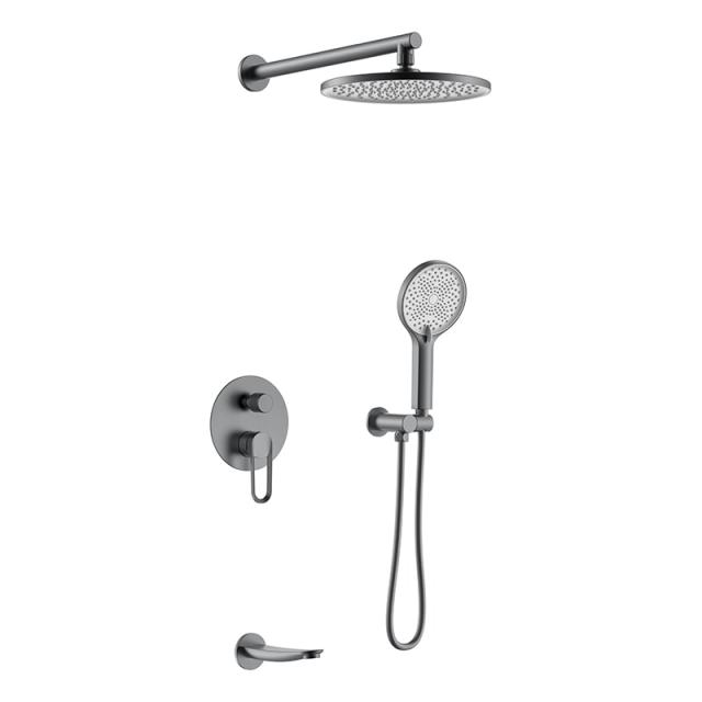 Chrome sunrise 3 function wall-in shower set– S56002-1
