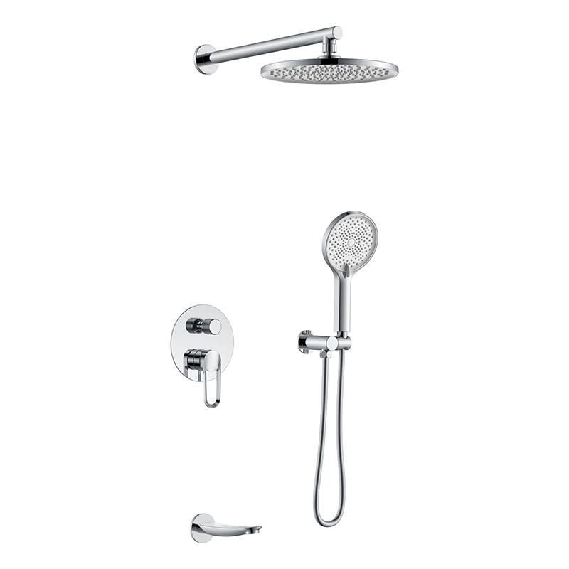Chrome sunrise 3 function wall-in shower set– S56002-1
