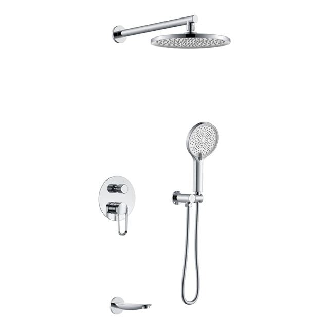Chrome sunrise 3 function wall-in shower set– S56002-1