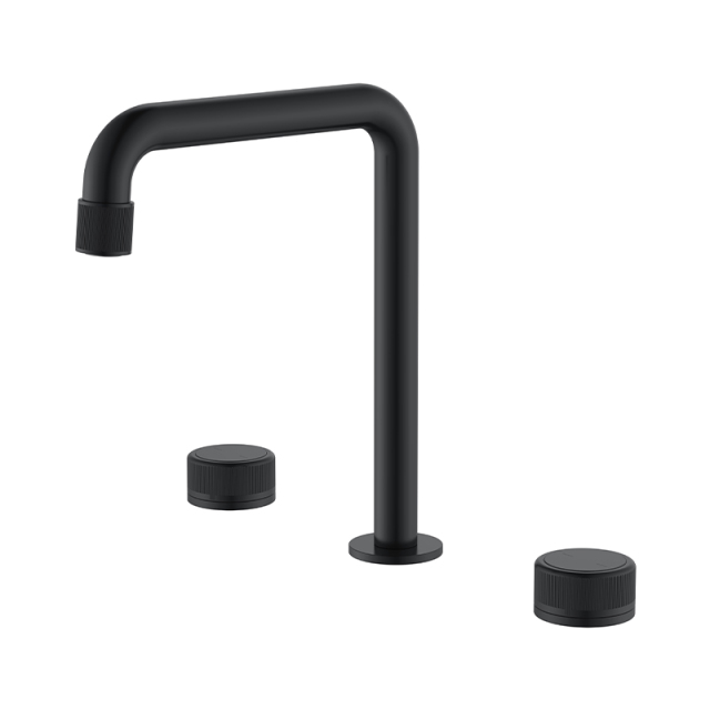 Newly Deck Mount Brass 3 Holes Bathroom WashBasin Faucet Mixers Dual Handle Basin Faucets