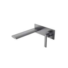 Morden Bathroom Mixer Gun Grey Wash Basin wall mounted Brass Bathroom Sink Water Faucet