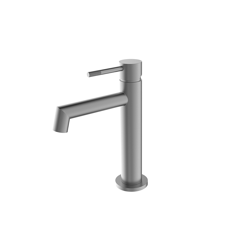Luxury Water Tap Single Lever Handle Cooper Round Basin Mixer Faucet for Bathroom Hotel Villa