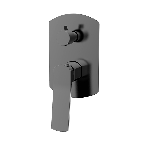 Wall Mounted Brass Hot Cold Concealed Shower Bath Mixer Round Bathroom Shower diverter Valve