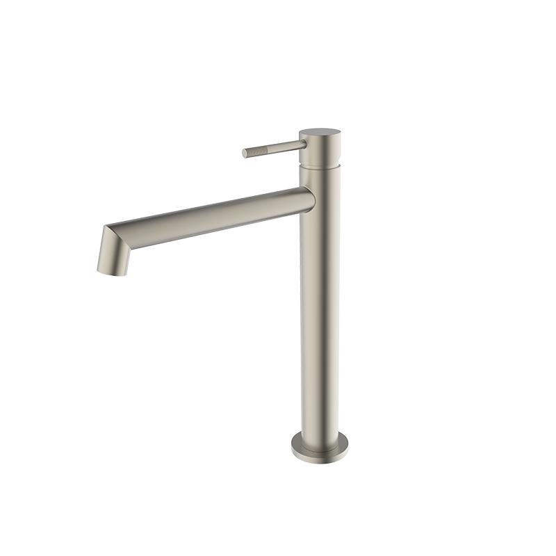 Luxury Brass Bathroom Faucet Hot Cold Water Taps Single Hole Deck Mounted Wash Basin Faucet