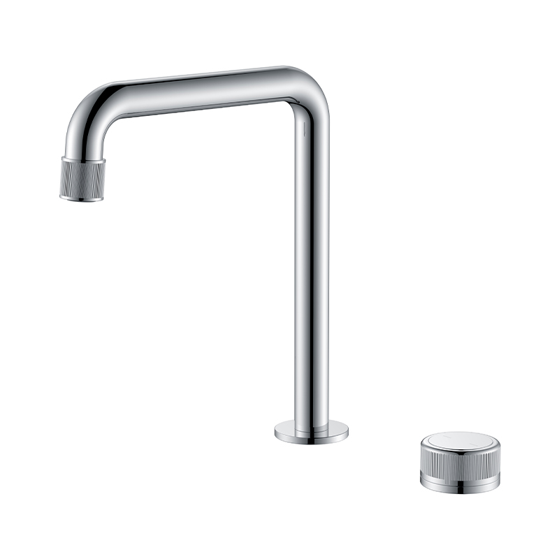 Modern 2 Holes Deck Brass Waterfall Single Handle Vanity Basin Bathtub Mixer Tap