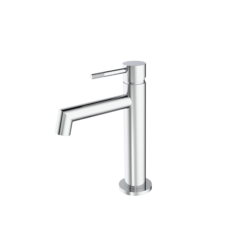 Luxury Water Tap Single Lever Handle Cooper Round Basin Mixer Faucet for Bathroom Hotel Villa