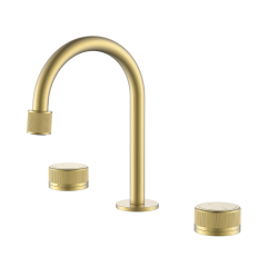 Newly Deck Mount Brass 3 Holes Bathroom WashBasin Faucet Mixers Dual Handle Basin Faucets