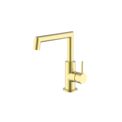 Luxury Brass Bathroom Faucet Hot Cold Water Taps Single Hole Deck Mounted Wash Basin Faucet