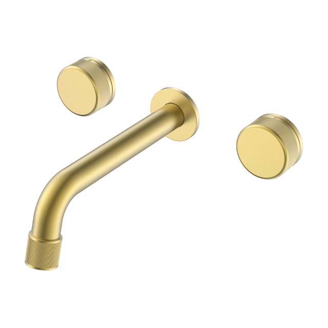 New design Brass faucet for bathroom luxury hotel copper square gold Wall Mounted Conceal faucet set for bathroom