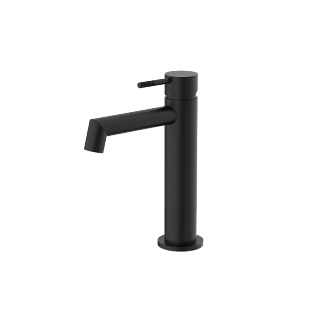 Luxury Water Tap Single Lever Handle Cooper Round Basin Mixer Faucet for Bathroom Hotel Villa