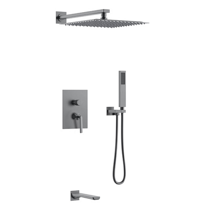 High Pressure Sprinkler Handheld Shower Head System Copper Bathroom Shower Faucet Concealed Shower Set