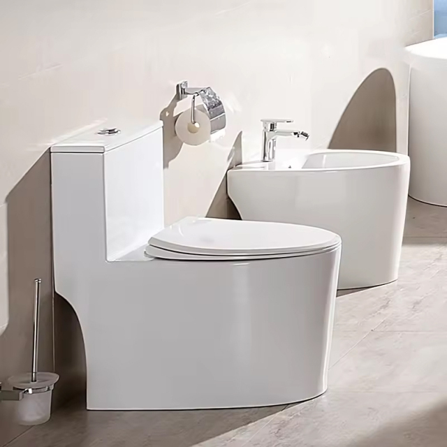 Siphon one piece toilet UF seat cover ceramic sanitary ware