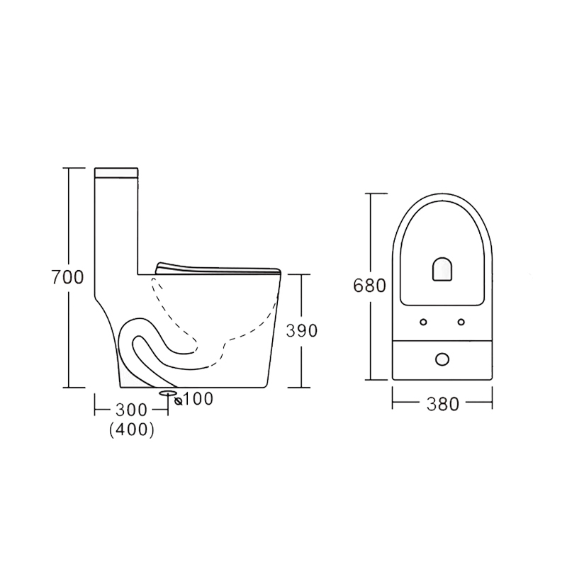 Siphon one piece toilet UF seat cover ceramic sanitary ware