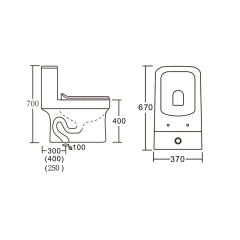 Modern Design One Piece Toilet Wc Set Toilet