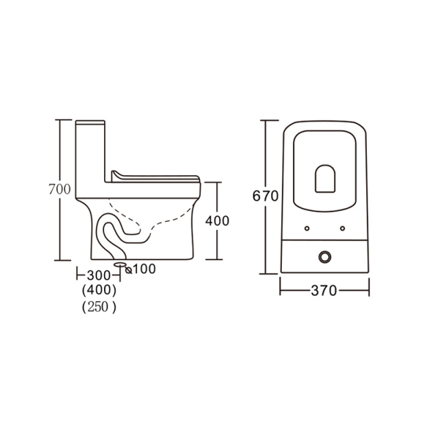 Modern Design One Piece Toilet Wc Set Toilet