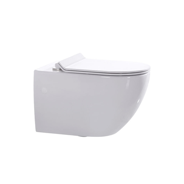 Ceramic round wall hung toilet bathroom luxury wall hung toilet fixing kit rimless wall hung toilet