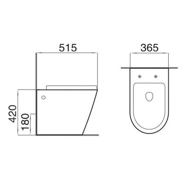 Washdown floor mounted toilet（Ultra-thin cover）