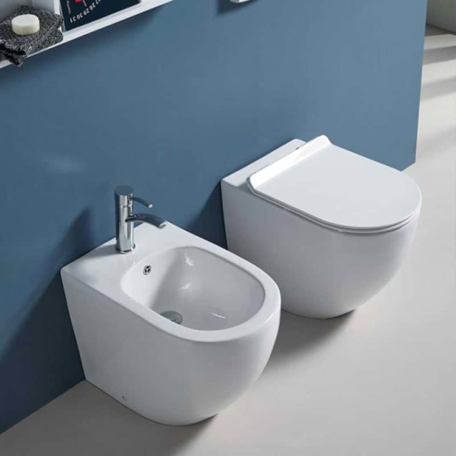 Wash down wall-hung toilet