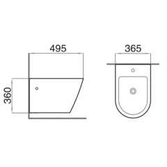 Wall hung bidet