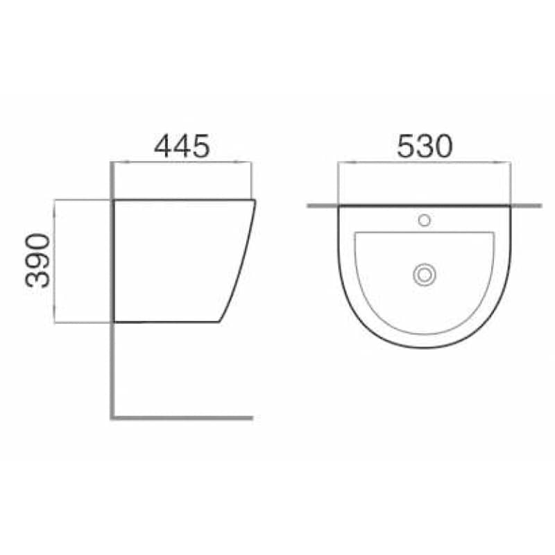 Half Pedestal Basin