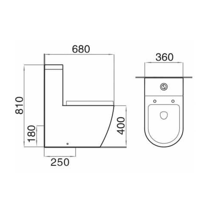 Washdown one piece toilet