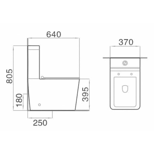 Washdown two-piece toilet（Ultra-thin cover）