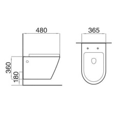 Washdown wall-hung toilet（Ultra-thin cover）
