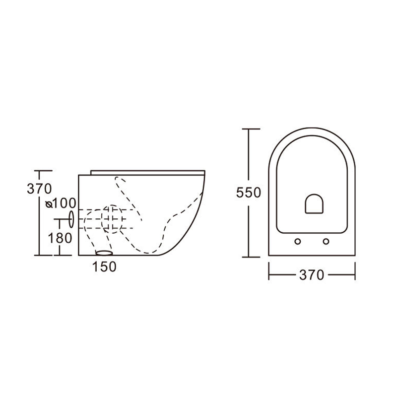 Ceramic round wall hung toilet bathroom luxury wall hung toilet fixing kit rimless wall hung toilet
