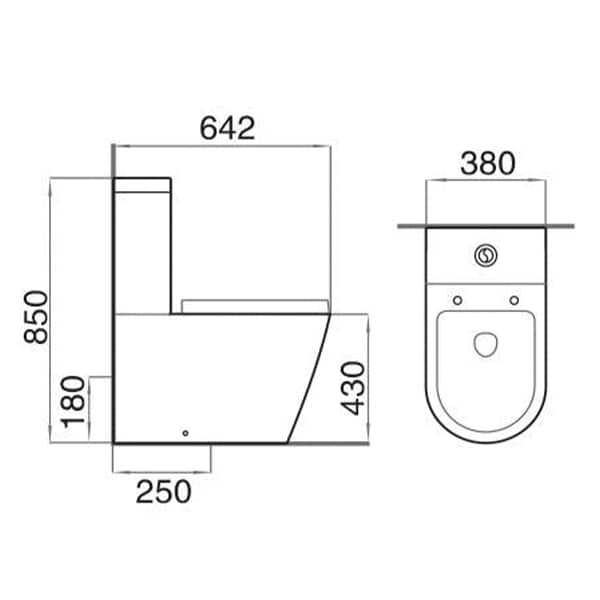 Washdown one piece toilet